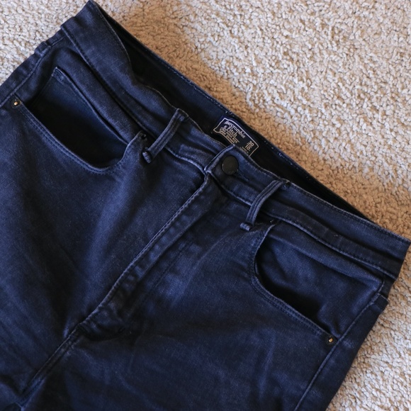 Abercrombie and Fitch Ultra High Rise Super Skinny Black Jeans 10 30 R - Picture 5 of 10